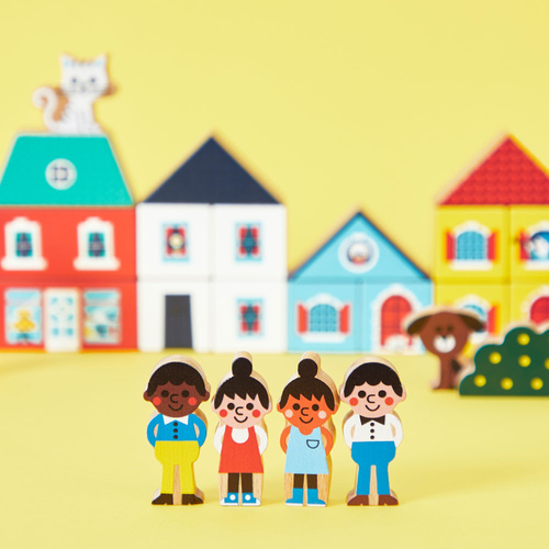 Janod Zestaw klocków i figurek 36 el. Miasto Cross Roads 2+