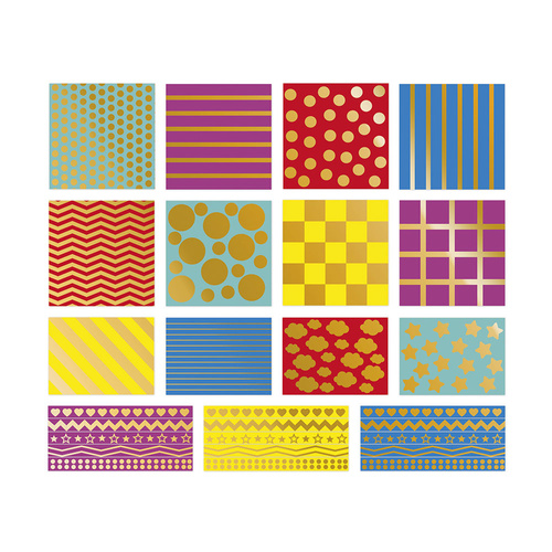 Janod Duże naklejki na arkuszach 150 szt. Figury geometryczne 18m+