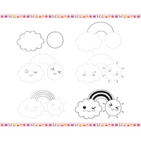 Janod Zestaw kreatywny Rysowanie krok po kroku Modele kawaii 20 rysunków 7+