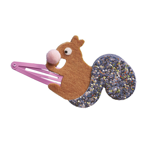 Janod Zestaw kreatywny do tworzenia biżuterii Brokatowe spinki do włosów Leśne zwierzątka 5+