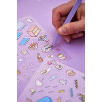 Janod Zestaw kreatywny Scenki do wyklejania z mini naklejkami i pęsetą Cosy stickers Ciężarówka