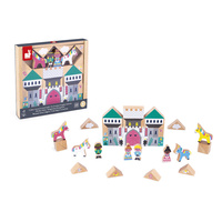 Janod Zestaw klocków i figurek 37 el. Zaczarowane królestwo Cross Roads 2+