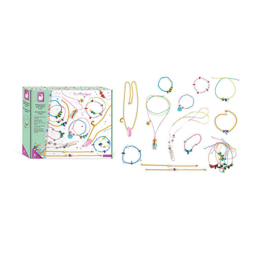 Janod Zestaw kreatywny do tworzenia biżuterii z kamieniami przynoszącymi szczęście 8+