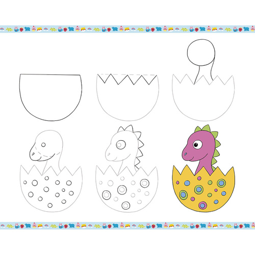 Janod Zestaw kreatywny Rysowanie krok po kroku z brokatowymi markerami 20 rysunków i kolorowanek 6+