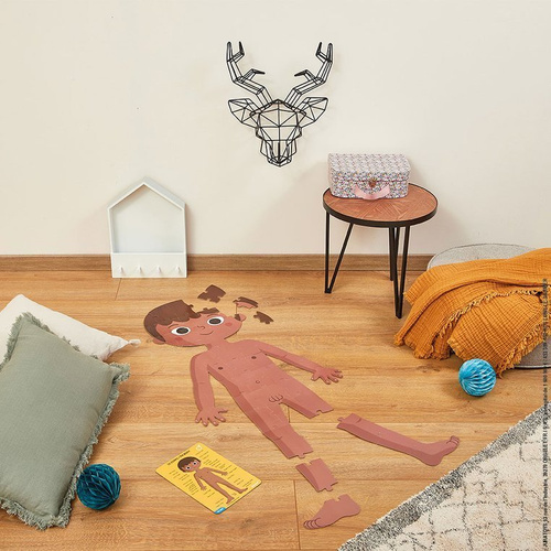 Janod Puzzle edukacyjne gigantyczne Ciało człowieka 50, 75 i 100 elementów 5 +