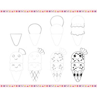 Janod Zestaw kreatywny Rysowanie krok po kroku Modele kawaii 20 rysunków 7+