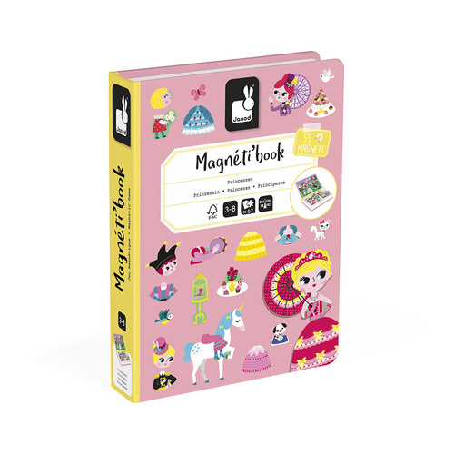 Janod Magnetyczna układanka Księżniczki Magnetibook