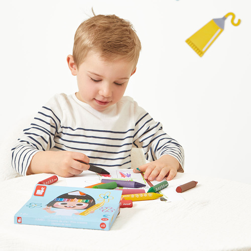 Janod Kredki woskowe 12 kolorów 12m+