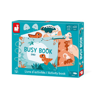 Janod Książeczka z zadaniami Busy Book Dinozaury 3+