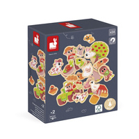 Janod Magnesy drewniane Na farmie 24 szt. 2+