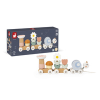 Janod  Magnetyczny pociąg z klockami i grzechotką do ciągnięcia Ślimak Sweet Cocoon 12m+