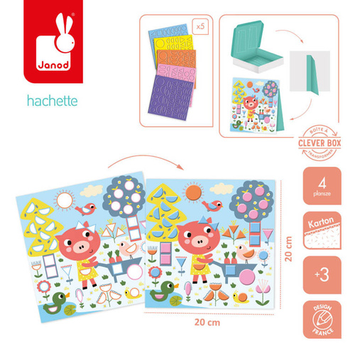 Janod Zestaw kreatywny Naklejki geometryczne My arts & crafts 3+