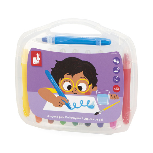 Janod Kredki żelowe 10 kolorów 3+