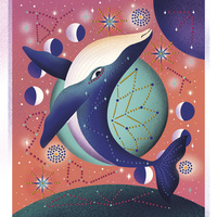 Janod Zestaw kreatywny Malowanie kropkami Puentylizm 3D Kosmiczne zwierzęta 8+ 