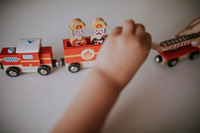 Janod Pociąg drewniany Straż pożarna Story