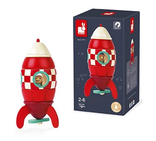 Janod Rakieta drewniana magnetyczna