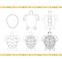 Janod Zestaw kreatywny Rysowanie krok po kroku Zwierzęta 20 rysunków 7+