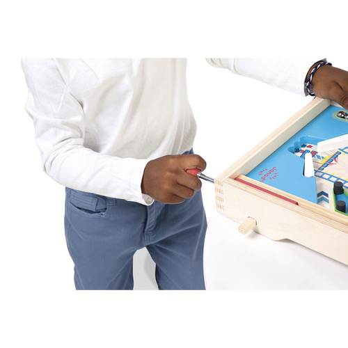 Janod Gra zręcznościowa drewniana Pinball Applepop 5+