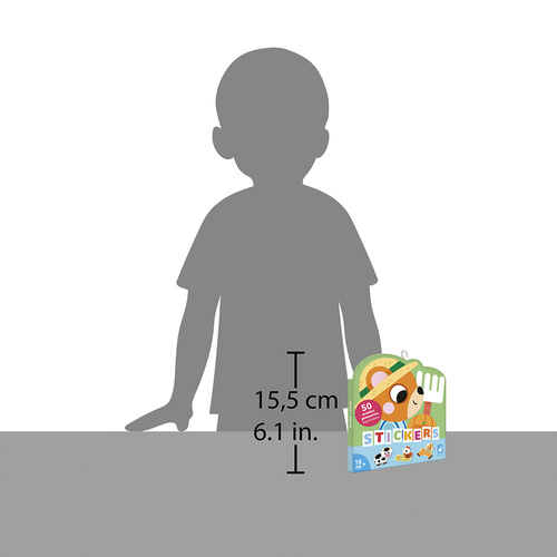 Janod Duże naklejki 50 szt. Farma 18m+