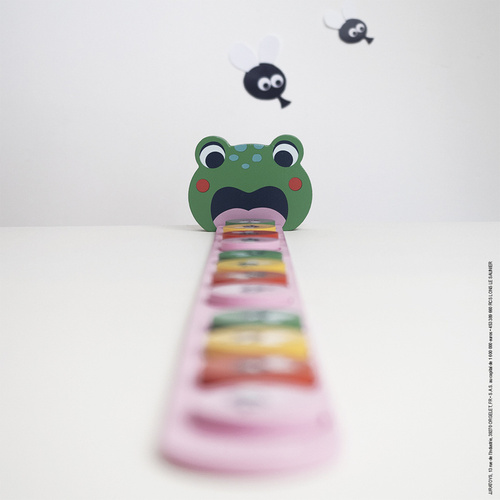 Janod Drewniana układanka logiczna Algorytmy Żaba 3+