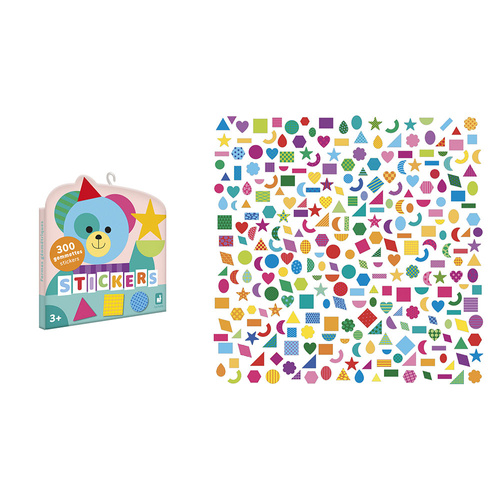 Janod Naklejki 300 szt. Figury geometryczne 3+