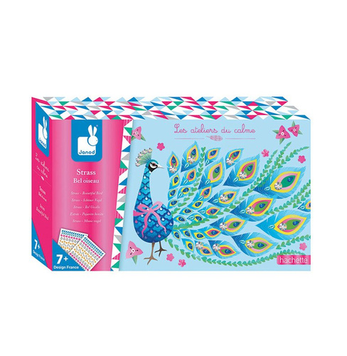 Janod Zestaw artystyczny Czarodziejskie cyrkonie Piękne ptaki 7+