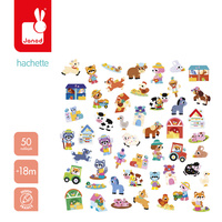 Janod Duże naklejki 50 szt. Farma 18m+