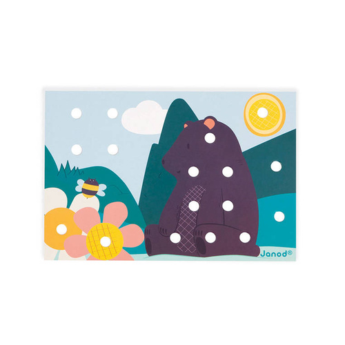 Janod Układanka pierwsza drewniana mozaika 2+