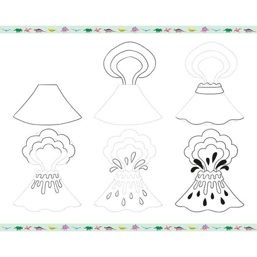 Janod Zestaw kreatywny Rysowanie krok po kroku Dinozaury 20 rysunków 7+