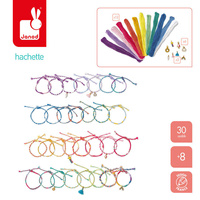 Janod Zestaw kreatywny do tworzenia biżuterii Tęczowe bransoletki 30 szt. 8+