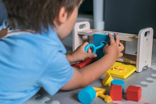 Janod Drewniany sorter z kluczykami Essentiel