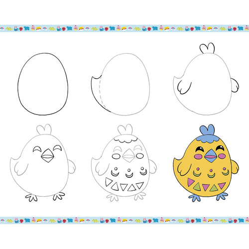 Janod Zestaw kreatywny Rysowanie krok po kroku z brokatowymi markerami 20 rysunków i kolorowanek 6+