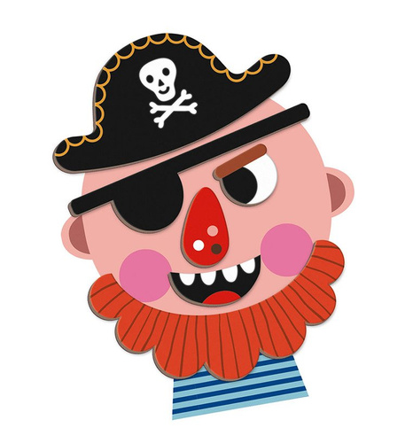 Janod Magnetyczna układanka Śmieszne buzie Chłopiec Magnetibook