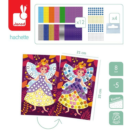 Janod Zestaw kreatywny Mozaika Księżniczki i wróżki 5+