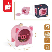 Janod Drewniana skarbonka Świnka