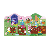 Janod Książeczka do wyklejania z naklejkami Ogród 18m+