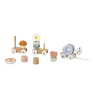 Janod  Magnetyczny pociąg z klockami i grzechotką do ciągnięcia Ślimak Sweet Cocoon 12m+