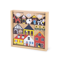 Janod Zestaw klocków i figurek 34 el. Wieś Cross Roads 2+