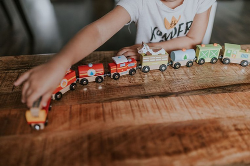 Janod Pociąg drewniany Straż pożarna Story