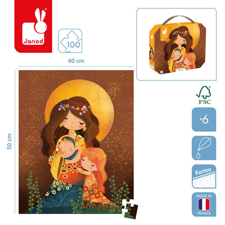 Puzzle Inspiré de Klimt 100 pcs - Janod - Boutique BCD JEUX