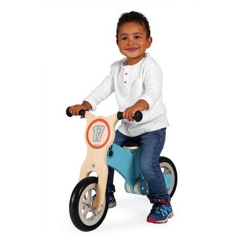 Drewniany rowerek biegowy Bikloon Little Racer 2+ lat, Janod