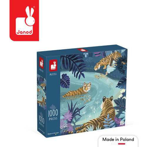 Puzzle artystyczne Spotkanie tygrysów 1000 elementów 9+ Made in Poland, Janod