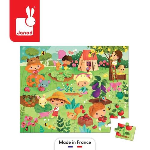 Puzzle w walizce Ogród 36 elementów 4+ Made in France, Janod