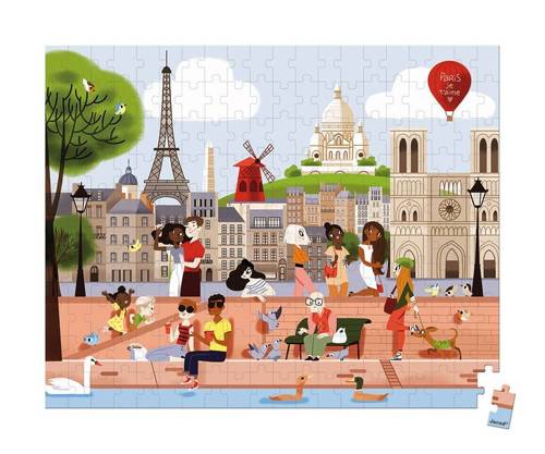 Puzzle w walizce Paryż 200 elementów 7+ Made in France, Janod