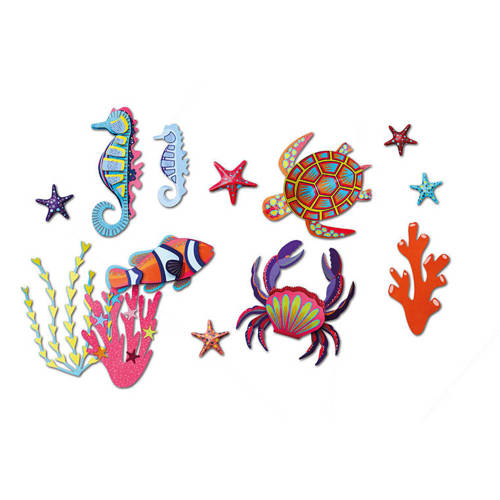 Zestaw kreatywny 4 zwierzęta morskie z papieru 3D 7+, Janod