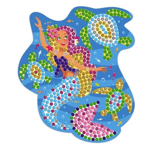 Zestaw kreatywny Mozaika Delfiny i syreny 7+, Janod (stary indeks: J07902)